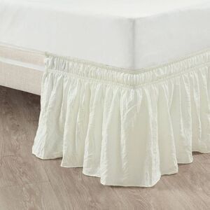 Lush Decor - Lush Décor Twin/Twin-XL/Full Single Ruched Ruffle  Ivory